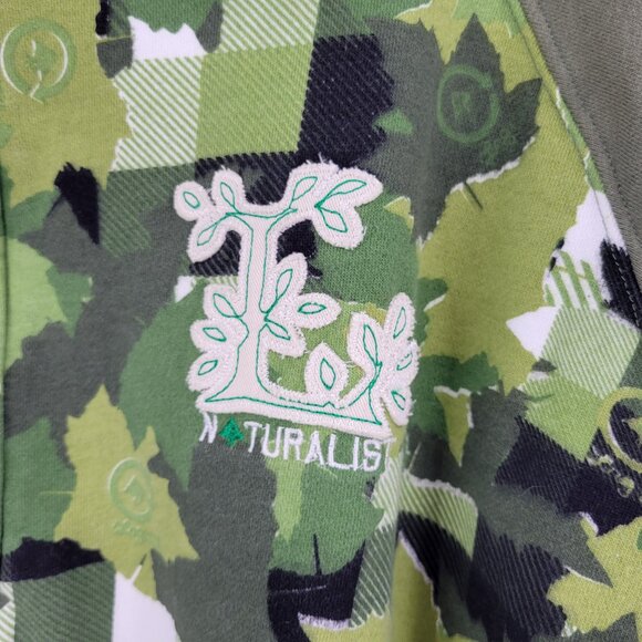 LRG Naturalist Leaf Camo Zip Up Sweatshirt Jacket Vintage Y2K 4XL - Picture 2 of 7